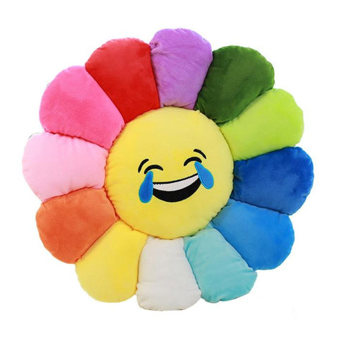 Emoji Expression Of Sunflowers Cushion